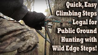 Wild Edge Inc Steppladder Deer Hunting Climbing Steps Product Review How To Video Tree Stand Setup [upl. by Akiem173]