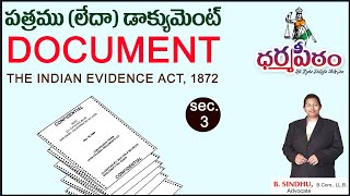 Document under  Indian Evidence Act 1872 [upl. by Upshaw836]