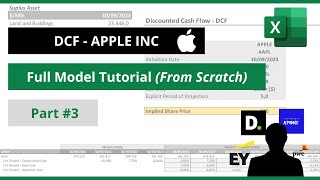 APPLE DISCOUNTED CASH FLOWS  Excel Tutorial From Scratch  BIG4 ANALYST 3 Free excel Included [upl. by Denae635]