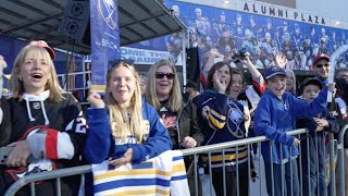 Got the best fanbase ever Sabres fans pack KeyBank Center for home opener [upl. by Nnagem]