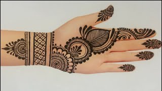 Easy Stylish mehndi design front hand Mehndi ka design simple mehndi designs new mehndi design [upl. by Leitnahs]