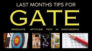 Last Months Important Tips for GATE Exam 2024 [upl. by Auhsot141]