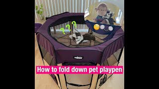 Petsfit How to install or fold Petsfit playpen [upl. by Raddi671]