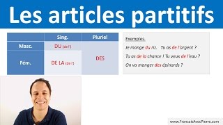 ARTICLE PARTITIF en français [upl. by Leeke824]