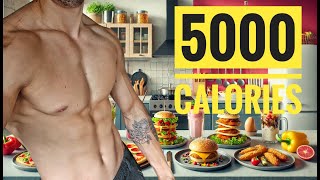 Full Day of eating to gain muscle 40005000 calories a day [upl. by Nnylecoj]