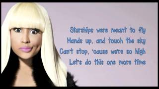 Nicki Minaj Starships lyrics Clean Version [upl. by Ayerhs]