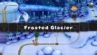 New Super Mario Bros U Deluxe  Frosted Glacier  All Star Coins and Secret Exits [upl. by Rigby]