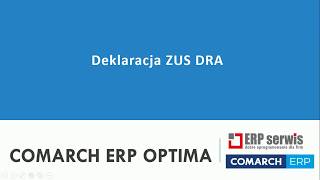 Deklaracja ZUS DRA w programie Comarch ERP Optima [upl. by Ylime768]