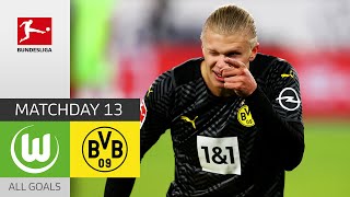 VfL Wolfsburg  Borussia Dortmund 13  Highlights  Matchday 13 – Bundesliga 202122 [upl. by Wilburt629]