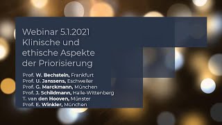 Webinar Teil 2 vom 512021 Klinische und ethische Aspekte der Priorisierung [upl. by Leuqim529]