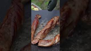 Outdoors Cooking  Green Onion Beef Ribs Immersive Outdoor BBQ Experience [upl. by Goldman]