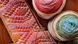 Mosaic Crochet Color Work Hack  Stunning Gradients with Color Changing Yarns amp Cakes  Color 101 [upl. by Noisla923]