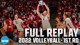 Wisconsin vs Quinnipiac 2022 NCAA volleyball first round  FULL REPLAY [upl. by Ahcirt924]