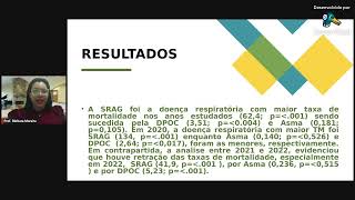 ANÁLISE DAS TAXAS DE MORTALIDADE POR ASMA DPOC E SRAG NAS REGIÕES DO BRASIL NOS ANOS DE 2020 A 2022 [upl. by Scottie]