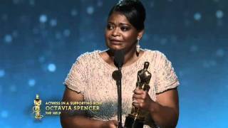 Octavia Spencer Wins Best Supporting Actress 84th Oscars 2012 [upl. by Cleland]