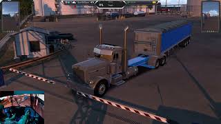 Pizzster 389 Hauling SCS Grain trailer Dynamic Loading Arkansas 151 American Truck Simulator [upl. by Nirehtac]