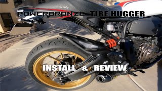 XSR700 Powerbronze Tire Hugger  Install and Review [upl. by Stamata]