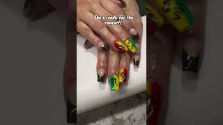 Rebelution kellysbougienails nailtech aznails nails rebelution reggaenails rastanails art [upl. by Millburn]