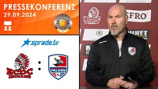 29092024  Pressekonferenz  ECDC Memmingen Indians vs Heilbronner Falken [upl. by Mylander523]