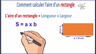 Les formes géométriques  calculer le Périmètre et l’aire d’un rectangle [upl. by Lowery]