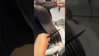 Deep shining Hair keratin Done by the glowing touch by nipa khan smoothingkeratin fyp haircare [upl. by Shenan]