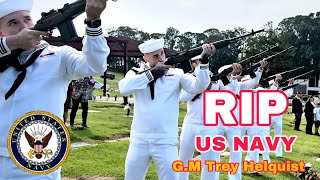 US Navy Gunner’s Mate Trey Helquist In Heaven 😭🎖️  Final Salute usnavy honor tribute [upl. by Treblih592]