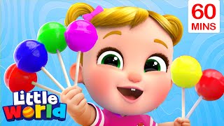 Lollipop Song  Ice Cream Song  More Kids Songs amp Nursery Rhymes by Little World [upl. by Assilav]