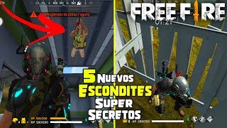 NUEVO 5 ESCONDITES SUPER SECRETOS EN FREE FIRE QUE NADIE SABE DONDE ESTÁN COMO TREPA PAREDES [upl. by Timmy781]