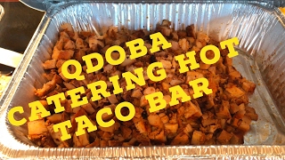 The Hot Taco Bar for 10 people from Qdoba Mexican catering review [upl. by Annahsat]