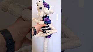 Skeletal dragon crochet plushie 🥰💜🖤 amigurumi crochet handmade fiberart [upl. by Irrac]