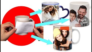 TRANSFERT dIMAGE sur TASSE en Porcelaine  Mug Personnalisé à Faire SoiMême [upl. by Areta]