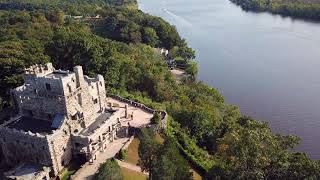 Hadlyme Chester Ferry Connecticut River Gillette Castle drone footage [upl. by Nixie]