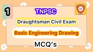 TNPSC  Draughtsman Civil ExamBasic Engineering DrawingMCQ’s [upl. by Eenot]