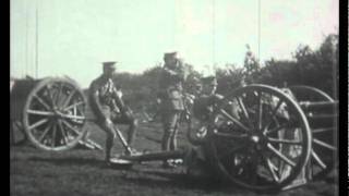 8th Hussars skirmishing dismounted during training on Salisbury Plain 1909 [upl. by Yanal]