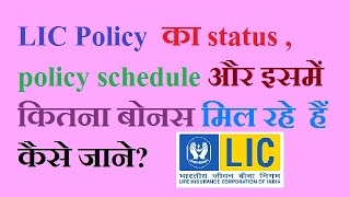 How to check LIC policy status vested bonus and policy schedule online [upl. by Hertberg739]