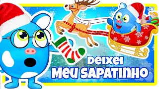 Deixei Meu Sapatinho  Musica de Natal Música infantil Desenho de Natal  Turminha do blu [upl. by Monto]