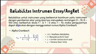 Cara manual uji reliabilitas instrumen pilihan ganda dan angket atau essay  KR 20  Alpha Cronbach [upl. by Hedelman]