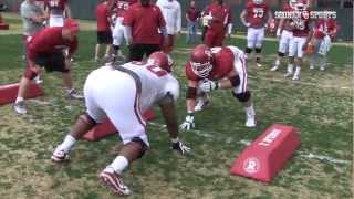 Oklahoma Drill at Spring Practice 032913 [upl. by Liana]