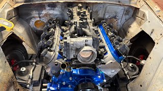 61 Comet  LS Swap  Engine Prep and install [upl. by Siuoleoj436]