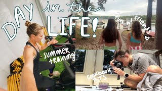 day in the life  summer training current workouts ecookbook BTS summer job [upl. by Custer832]