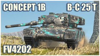 FV4202 Concept 1B amp BC 25 t • WoT Blitz Gameplay [upl. by Elmaleh]