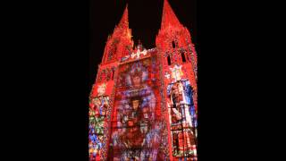 法國沙特爾大教堂燈光秀 Light show of Cathédrale NotreDame de Chartres Chartres Cathedral [upl. by Airal]