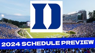 Duke 2024 College Football Schedule PreviewProjected Record [upl. by Ferguson]