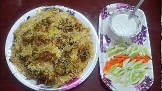 Traditional Hyderabadi Mutton dum biryanikachey gosh ki dum biryani recipe [upl. by Haron]