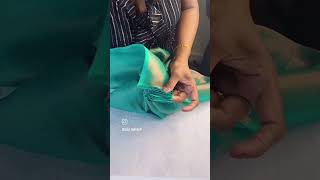 Easy saree pleating method🥻sareedresspleatingfoldingtrendingsongtrendingvideo💜🥻❤ [upl. by Ultun]