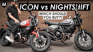 New 2021 Ducati Scrambler Nightshift vs Scrambler 800 ICON Which Should You Buy [upl. by Irihs435]