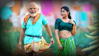 oo antava oo pushpa song Dance with modi amp mamta [upl. by Notyap]