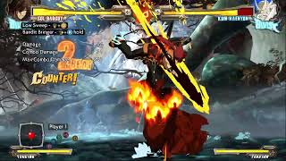 Guilty Gear Xrd Rev2  Sol combos  Various punishes for Air Falcon Dive  Air Hayabusa Haehyun [upl. by Gnav]