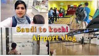 അങ്ങനെ ഞങ്ങൾ നാട്ടിലേക്ക് പോകുന്നു🛫😀Airport vlog  dammam to kochi  video vlog travel [upl. by Lavotsirc]