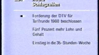 ZDF Heute Schlagzeilen 27111987 [upl. by Arraic]